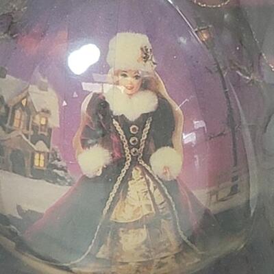 NIB 1996 Barbie Ornament on Wooden Stand