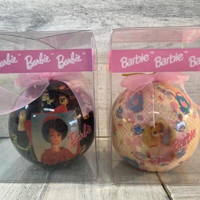 (2) NIP Barbie Christmas Ornaments