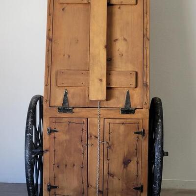 Chuck Wagon Cabinet with Fold Out Work Table
Unique piece for your western decor!