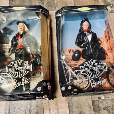 (2) NIB Barbie Harley Davidson Collectors Edition,