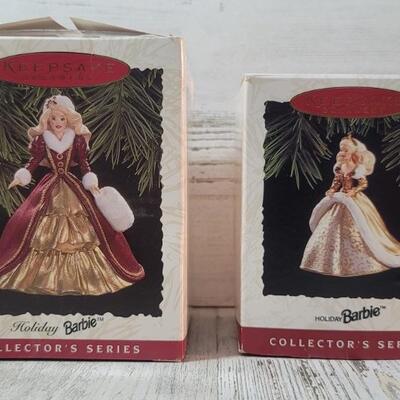(2) NIB Hallmark Keepsake Barbie Ornaments