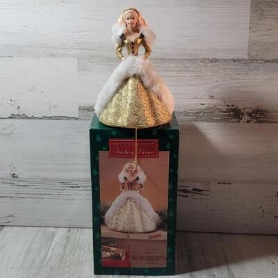 NIB 1995 Happy Holiday Barbie Stocking Hanger