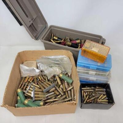 #1820 â€¢ Assortment of Approx 350 Rounds of Ammo Included 454 Casual, 25-20 WIN, 41 REM MAG, 30 Carbine, 32 S&W, 32 Auto, 32 Colt,...