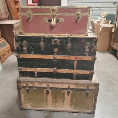 #2836 â€¢ (3) Vintage Chests