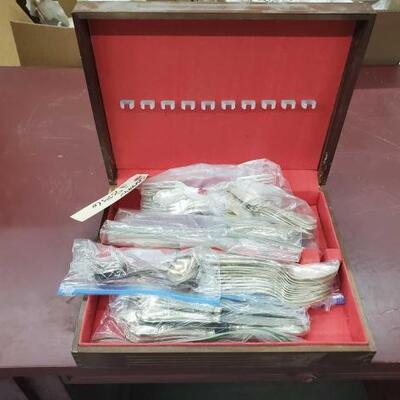 #2886 â€¢ Box of Silverware Box of Silverware Stamps Include GAM90 and Sterling Silver.