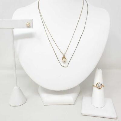 #2148 â€¢ 18k, 14k and 12k Gold Filled Earrings, Chain, Pendant and Ring. 18k, 14k and 12k Gold Filled Earrings, Chain, Pendant and Ring...