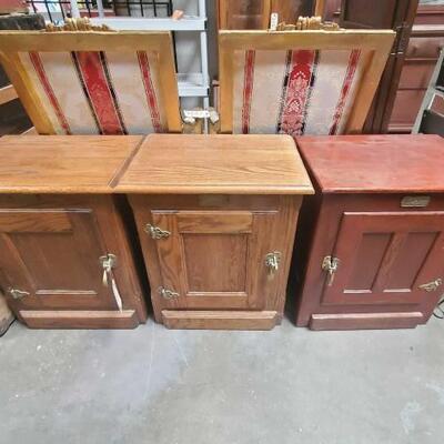 #2840 â€¢ (3) Nightstands/Cabinets Measure Approx: 22"Ã—16"Ã—26".
