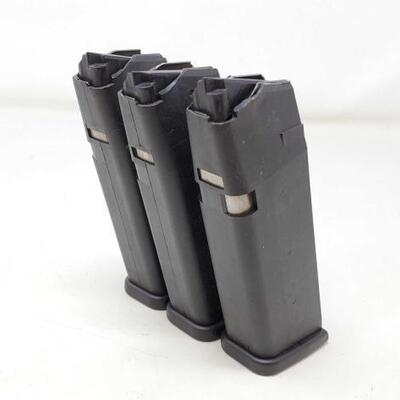 #1710 â€¢ (3) 10 Round Magazines of Glock .45 Cal