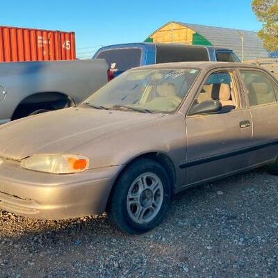 #412 â€¢ 2000 Chevrolet Prizm Year: 2000
Make: Chevrolet
Model: Prizm
Vehicle Type: Passenger Car
Mileage: 141,432
Plate:
Body Type: 4...
