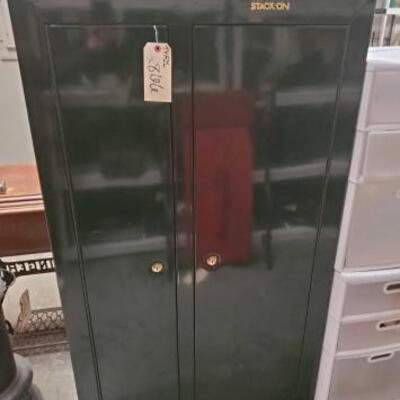 #2866 â€¢ Stack-On Gun Locker with Keys Measures Approx: 32"Ã—13.5"Ã—55"