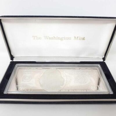 #2420 â€¢ Washington Mint $100 Silver Note, 124g