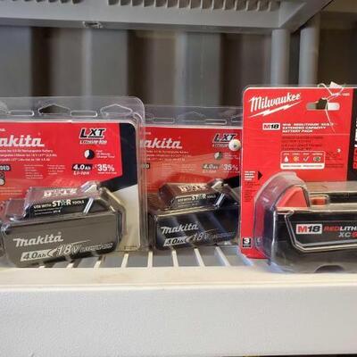 #7006 â€¢ 2 New! Makita Batteries and New Milwaukee Battery