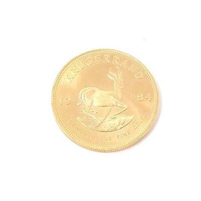 #2416 â€¢ 1984 Fine Gold South African Krugerrand, 1oz