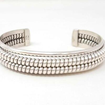 #618 â€¢ Vintage Native American Navajo Double Coil Sterling Silver Cuff: : Weighs Approx 38.9g Approx Cuff Size 2.5" Approx Width...