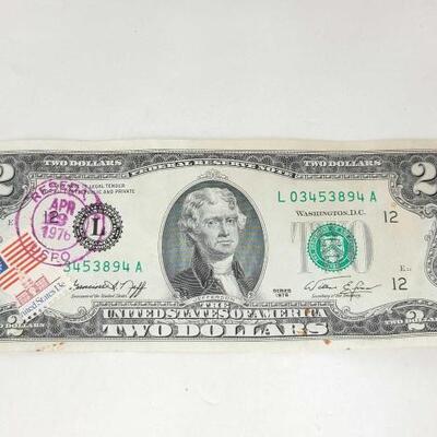 #2714 â€¢ 1976 Green Seal $2 Note