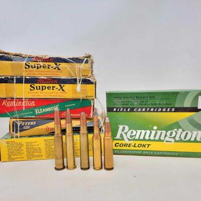 574	

Assortment of 76 Rounds of 243 WIN, 30-40 Krag, 8m/m Mauser and 300 Savage
Includes 10 Rounds of 243 WIN, 8 Rounds of 300 Savage,...