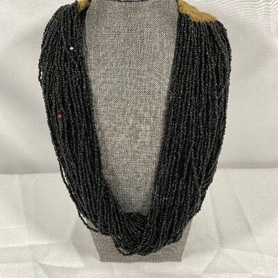 Vintage Jet Bead Necklace