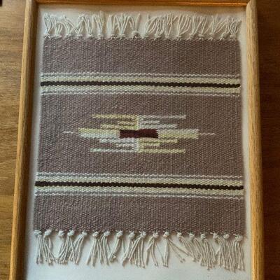 Small woven Oaxaca tapestry - framed