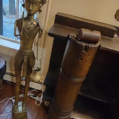 Vintage Southeastern Asia Brass Statute 