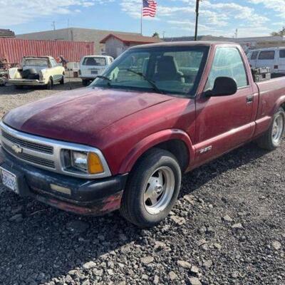 #380 â€¢ 1995 Chevy S10: Year: 1995
Make: Chevrolet
Model: S10
Vehicle Type: Pickup Truck
Mileage: 158,927
Plate: 5M26988
Body Type: 2...