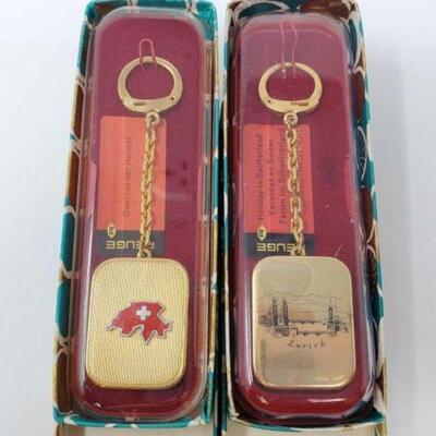 #1836 â€¢ 2 Reuge Music Box Key Chains
