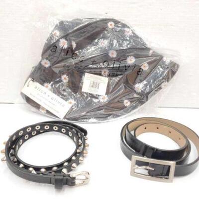 #1486 â€¢ Bucket Hat, And 2 Belts