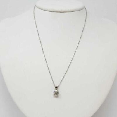 #1232 â€¢ 14k Gold Chain And Pendant With 2ct Diamond, 2.6g