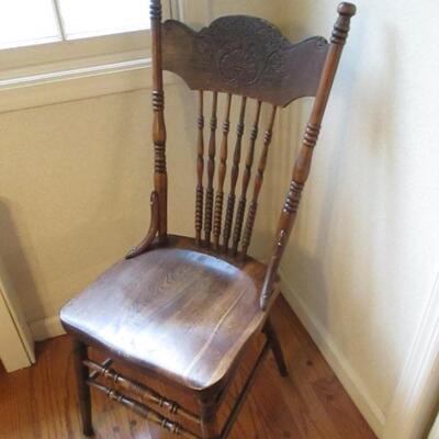 6 Original Press Back Chairs  