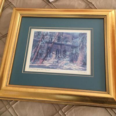 R.E. Kennedy (Key West artist) "Ernest Hemmingway House" small framed print