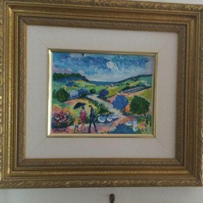 JeanClaude Picot "La Giboulee" signed & numbered embellished serigraph from AP series of 15 w/ COA; image measures 6"h...
