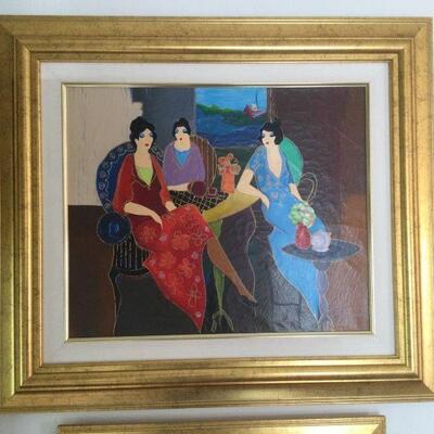 Itzchak Tarkay "So Long to Summer Days" signed serigraph AP # 21/25; measures 21"w X 17 Â½"h, unframed,  30 Â½"w...
