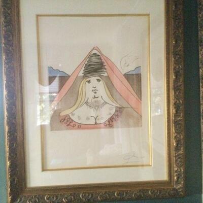 Salvador Dali "Lady Dulcinea" signed & numbered etching # 159/300 w/ COA