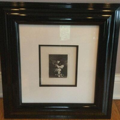 Francisco Goya "Little Prisoner", etching circa 1867-1920, posthumous print w/ COA, measures 5-1/2"w X 6-1/2"h...