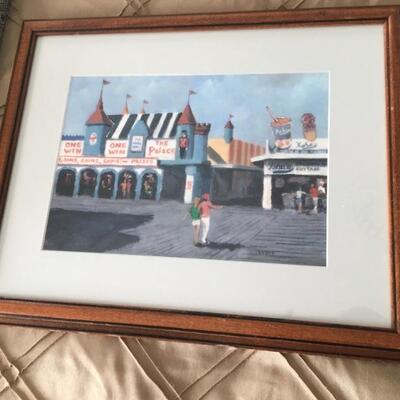 Robert A Loder, Jr. (local artist - Bayhead, NJ) "Seaside Heights Boardwalk" small signed print