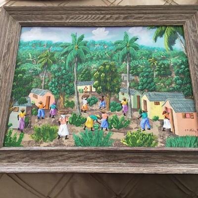 L.Y. Alaby (Haitian artist) original signed artwork