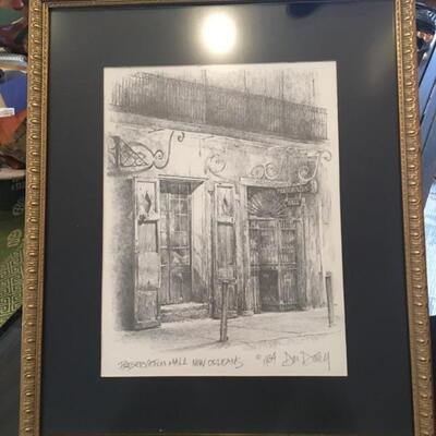 Don Davey "Preservation Hall, New Orleans" small signed print