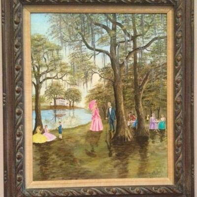 Almarie Pittman Little "Dixie Afternoon" signed original painting; measures 21"w X 24"h
