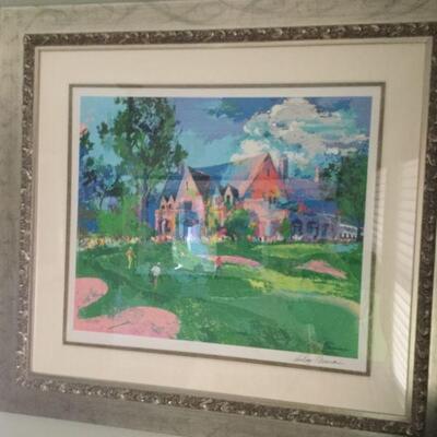 Leroy Nieman "Winged Foot" signed serigraph w/ COA, image measures 25"w X 22"h, larger in frame
