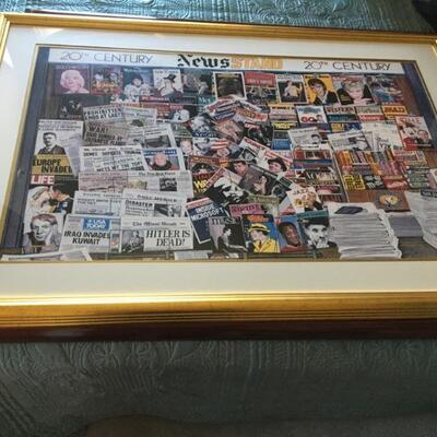Ken Keeley "20th Century News Stand" large-sized framed print