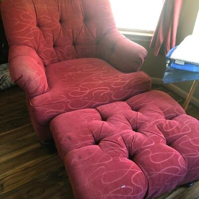 Oversized Chair & Ottoman $150
