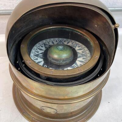 LARGE KELVIN NAVIGATIONAL SHIP COMPASS