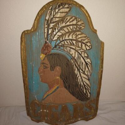 antique chalkware sign
