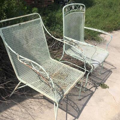 Vintage Metal patio Chairs 