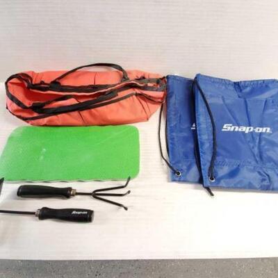 #5612 â€¢ 2 Snap-On Drawstring Bags, Garden Cultivators, a Toolbag, and More