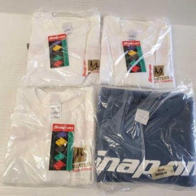 #5216 â€¢ 3 M Snap-On Shirts and a M Snap-On Crewneck