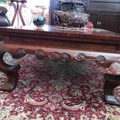 Baker Furniture Collector's Edition Chinoiserie Coffee Table. Measures 40 x 28â€. Asian style. 	