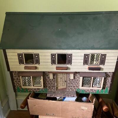 Vintage dollhouse and furniture 1937/39 Berkshire by Rich Toy Company