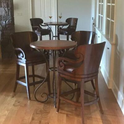 Artistica stools and Copper top Bar tables