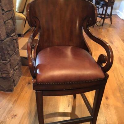 Bar Stools Artistic Nikolai leather & wood