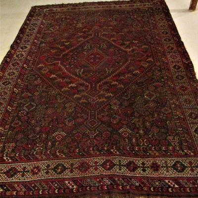 Antique Khamseh chicken rug